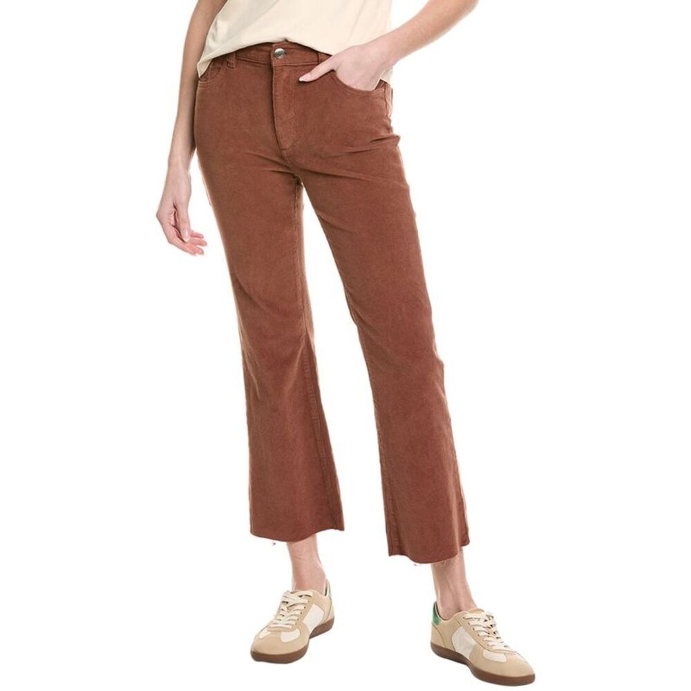 Dl1961 Womens  Bridget Cropped Corduroy Bootcut Pant, Brown